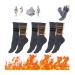 Healsox anti-edema compression socks Tourmaline Losing weight health socks Tourmaline acupressure self-heating magnetic self-heating foot massage thermotherapeutic socks (3 pairs) gray