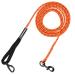 LOQATIDIS 3M Dog Tie Made of Check Cord Heavy Duty Reflective Nylon Rope Dog Training Leashes with Soft Grip Ideal for Large Small Medium and Puppy Dogs Orange Only 3m Leash / Orange