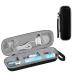 Tunyinsh electric toothbrush travel case for oral b/oral-b pro/phlips sonicare electric toothbrush portable hard shell ice ethali for oral b plug brushes and accessories (black)