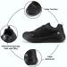 Fitville Extra Wide Walking Shoes for Men - Lightweight Shock Absorbing Breathable Fitness Shoes in Black | Size 42 EU - Buy Online on GoSupps.com
