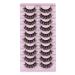 Wiwoseo 10 Pairs Natural Faux Mink Wispy Strip Lashes - 3D Fluffy Volume Eyelashes - Buy Online on GoSupps.com