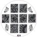 ++SPECIAL ITEM++ Stamping stencil A-Series: A33 Fish Palms Curlicues