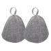 Coheali shower hood sauna cap pirate accessories bathroom headgear plush bathing towel men turban portable bathroom spa hat felt umbrella stand women vapor 2 pieces gray