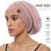 Silk Satin Sleep Cap Bonnet for Natural Curly Hair | Hat Hut Grey Pink Night Cap - Buy Online on GoSupps.com