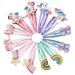 12 pieces of hair clips unicorn hair clip hair ripe girl glitter cartoon clips children cute hair clips for girls birthday hair accessory for children unicorn