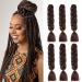 24 inch jumbo braids art hair hair 6 pieces for synthetic crochet hair braid box braid hair extension braid extension afro box braiding (61 cm (6 Pack) medium brown)