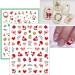 Christmas Nail Stickers 9 Sheets Self-Adhesive Nail Decal Snowflake Santa Claus Hat Red Nail Art Decoration Design Supplies - Buy Online on GoSupps.com