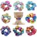 NC 8PC Glossy Metallic Rainbow Hair Ties - Shiny Elastic Hair Accessories for Women & Girls - Buy Online on GoSupps.com