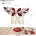 Bridal Hair Comb Bridal Headdress Rhinestone Insert Comb Hair Comb Female Crystal Hair Accessories 7.6x5cm Red - Buy Online on GoSupps.com