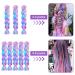 Aomig Braids Extensions - 2PC Colorful Art Hair for Box Braids | 24 Strands in Purple Pink Green & Blue - Buy Online on GoSupps.com