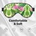 Pink Plant Flowers Eye Mask - Soft Elastic & Adjustable Sleep Mask for Men & Women - Buy Online on GoSupps.com