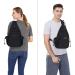 MOSISO Canvas Sling Backpack Crossbody Hiking Daypack Bag with Anti-theft Pocket - Black - Buy Online on GoSupps.com