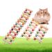 3Sizes Pet Hanging Ladder Hamster Stairs Wooden Suspension Bridge Steps Stairs Climbing Swing Climbing Ladder Bridge Bird Hamster Rodent Toys Supplies Handing Cage Decor(7 Steps)