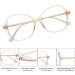 Sojos Oversized Square Blue Light Blocking Glasses for Women - Retro Vintage TR90 Frame - Anti Blue Ray Clear Lens - SJ5097 Crystal Brown - 54mm - Buy Online on GoSupps.com