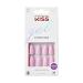 KISS Gel Fantasy Press-On Nails Nail glue included 'No Regrets' Light Pink Medium Size Almond Shape Includes 28 Nails 2g Glue 1 Manicure Stick 1 Mini file