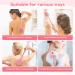 Long Handled Pink Silicone Body Scrubber for Women - Double Sided Scrub Brush with Hook - Buy Online on GoSupps.com