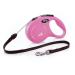 Flexi classic insertional dog leash ergonomic durable and free of tangling for dogs up to 11.8 kg 4.8 m small pink pink small - 16 ft