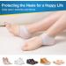 Silicone Heel Covers for Plantar Fasciitis & Cracked Heels - Comfortable Heel Pads for Men & Women (1 Pair Blue & 1 Pair White - Buy Online on GoSupps.com