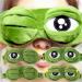 Cute Frog 3D Cartoon Unisex Sleep Eye Mask | Soft Blindfold for Sleeping, Travel, Office | Relaxation Mask in D-Green (9.45 x 3.35 inches) - Buy Online on GoSupps.com