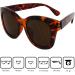 Stylish Mini Retro Sunglasses for Women | Prescription Plastic Frame Leopard Brown Free Case 2.0 Dioptria - Buy Online on GoSupps.com