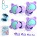 Kids Ear Plugs 2 Pairs(6-12 yrs) Reusable Noise Cancelling Earplugs Silicone Noise Sensitivity Ear Plugs for Children/Small Ears Ear Protection for Concerts/Flying/School/Playtime(Purple+Purple)