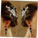 minkissy pearl flower comb Bride hair side comb Wedding hair comb hair combs for wedding flower hair decor wedding rhinestones bridesmaid halloween hair Halloween - Buy Online on GoSupps.com