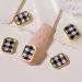 Nail Ornament 10Pcs/Set Nail Ornament Plaid Shape Long Lasting Luxury Heart Love Nail Decoratrion Checkered Accessories for Female Nail Ornament Plaid Black C - Buy Online on GoSupps.com