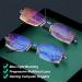 Buy Color Glint Sapphire Progressive Bifocal Glasses - Anti-Blue Light High Hardness +3.00 for Ages 60-65 - Black & Brown - Buy Online on GoSupps.com