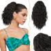 BARSDAR short wavy ponytail extension 30cm clawed clip ponytail hair extension multi layered hair hair natural synthetic ponytail hair part for women (black brown) 30cm brown black
