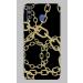 Soft TPU protective case for Samsung M 30 056 leather black elegant chains gold luxury