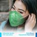 Virshields FFP2 Mundsprung Mask - PFE 94% VFE 99.99% 5-Layer Protective Mask - EN 149:2001 Certified Made in EU Available in Green - 1 Piece (40s Pack) for Optimal Breathing and Filtration - Buy Online on GoSupps.com
