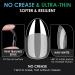 Short Oval Soft Gel Nail Tips - Melous 600PCS Pre Buff Full Cover Half Matte Clear False Nails for DIY Manicure - Buy Online on GoSupps.com