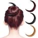 3 Pcs Hand Carved Crescent Moon Hair Fork for Women Moon Hair Stick 3.5'' Wooden Moon Hair Clip Crescent Moon Hairpin Wood Moon Hair Accessories Crescent Hair Styling Pins 3 Color  Small Size