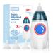Baby Nasal Aspirator - Electric Nose Sucker for Baby - Rechargeable Snot Booger Remover for Infants - Newborn Mucus Cleaner with 3 Levels of Suction - Music Light Function White