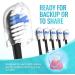 6pk Toothbrush Replacement Heads for Waterpik Sonic Fusion 2.0 - Compatible SF01/SF02/SF03/SF04 Dupont Nylon Bristles - Black | International Shipping - Buy Online on GoSupps.com