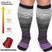 3 Pairs Plus Size Compression Socks (20-30 mmHg) for Women & Men - Wide Calf Knee High Stockings for Nurses & Seniors - 4XL Size - Buy Online on GoSupps.com