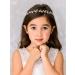 SWEETV Silver Flower Girl Headband | Crystal Leaf Wedding Hair Accessory for Princess Toddler | First Communion Hairband - Buy Online on GoSupps.com