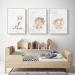 Exquleg 3 Set Poster Nursery Little Hase Giraffe Animals Images Baby Room Decoration without Frame Kids Images Animal motifs Poster for young girls (A 30x40cm) A 30x40cm
