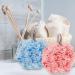 LYroo 4 Pack Bath Sponge Loofahs Mesh Pouf Body Scrubber + Hooks - Men and Women - Buy Online on GoSupps.com