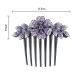 Crystal Bride Wedding Hair Comb - Purple Rhinestone Side Combs - Buy Online on GoSupps.com