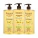 Evoluderm EVOLUDERM - Exhilarating Monoi Shower Gel - 1000 ml - 95% Natural Origin - Vegan - Made in France - Pack of 3 x 1000 ml