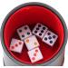 Vuwuma Felt Lined Professional Dice Cup Set - Includes 6 Quiet Dice for Yahtzee Game - Buy Online on GoSupps.com