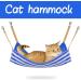 Whollyup Cat Hammock Bed - Soft Hanging Pet Bed for Kittens, Ferrets, and Small Pets | Royal Blue Stripe - Buy Online on GoSupps.com
