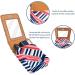 Travel Lipstick Organizer Case - Portable Makeup Bag with Mirror - Blue & Red Stripes - Ideal for International Shipping - Buy Online on GoSupps.com