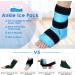 Relief Expert Ankle Foot Ice Pack Wrap - Reusable Gel Cold Pack with Compression Therapy for Achilles Tendonitis & Plantar Fasciitis - Instant Pain Relief - Soft Plush Lining - Blue Medium - Buy Online on GoSupps.com