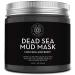 Pure Body Naturals Dead Sea Mud Mask - Face Mask and Body Mud for Acne, Blackheads, and Oily Skin - Facial Self Care for Men and Women - Minimize Pores with Deadsea Mud, Clay, Charcoal - 8.8 Ounce