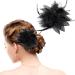 Buy Sibba Flower Hat Clip & Butterfly Corsage Hair Accessory - Perfect for Tea Parties & Valentine's Day | Stylish Black Floral Headband Set - Buy Online on GoSupps.com