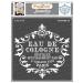CrafTreat French Stencils for Painting on Wood  Canvas  Paper  Fabric  Floor  Wall and Tile - Eau De Cologne - 6x6 Inches - Reusable DIY Art and Craft Stencils - French Letter Stencil Eau De Cologne 6X6
