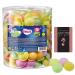 Frisia Flying Saucer Sweets Bulk (300pcs) Sour Citric Wafers Fruit Flavours Fizzy Sweets Tub 375g & Card - Gluten Free Sweets for Kids Birthday Halloween Party Bag Fillers