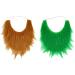 Buy Sueal False Beard Costume - Green U-Shaped Mustache for Kids & Adults | Funny Cosplay Hair Accessories - Buy Online on GoSupps.com